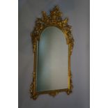A reproduction giltwood mirror in George