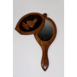 A Sorrento olive wood hand mirror with s