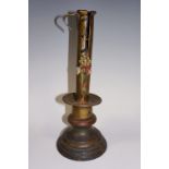 A 19th Century brass ejector candlestick