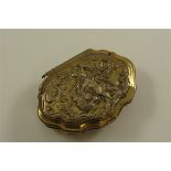 A mid 18th Century silver gilt snuff box