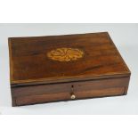 A George III mahogany box outlined throu