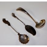 A Dutch beaded Old English pattern ladle