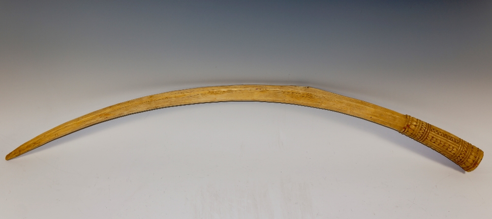 A 19th Century ceremonial ivory tusk of