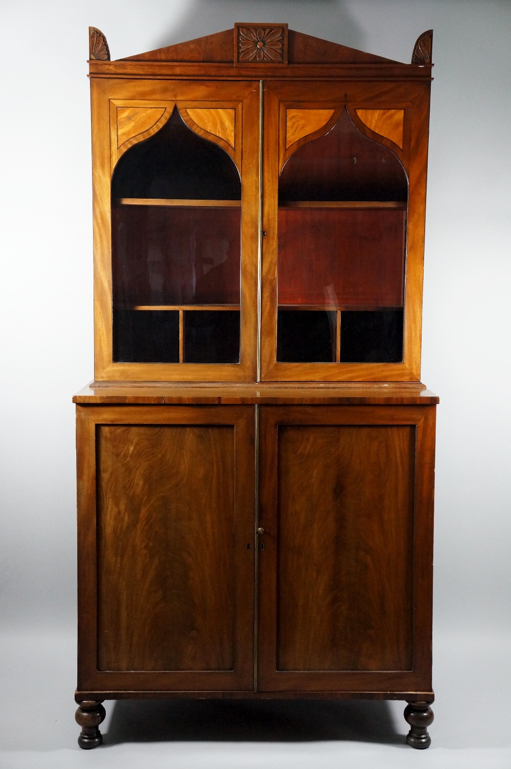 A George IV mahogany bookcase cupboard w