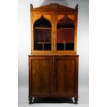 A George IV mahogany bookcase cupboard w
