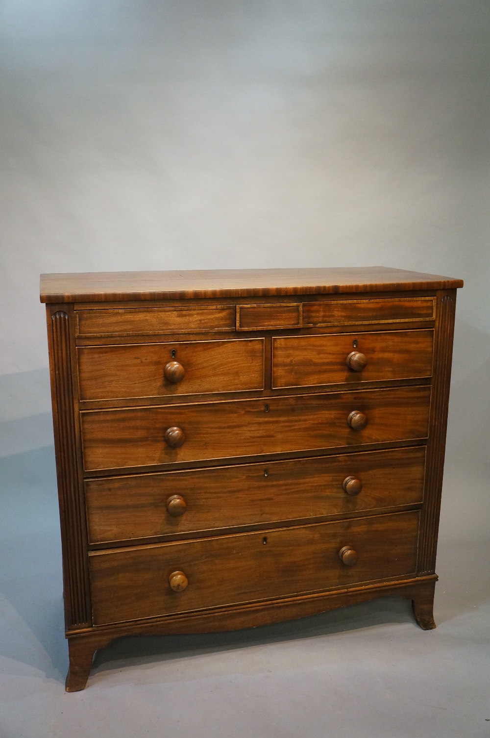 A George IV mahogany chest of drawers th