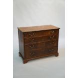 A George III mahogany chest the rectangu