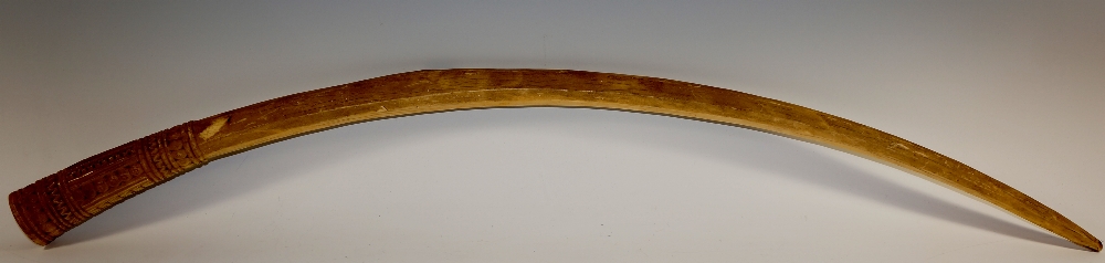 A 19th Century ceremonial ivory tusk of - Image 2 of 4