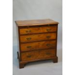 A George III mahogany chest of drawers t