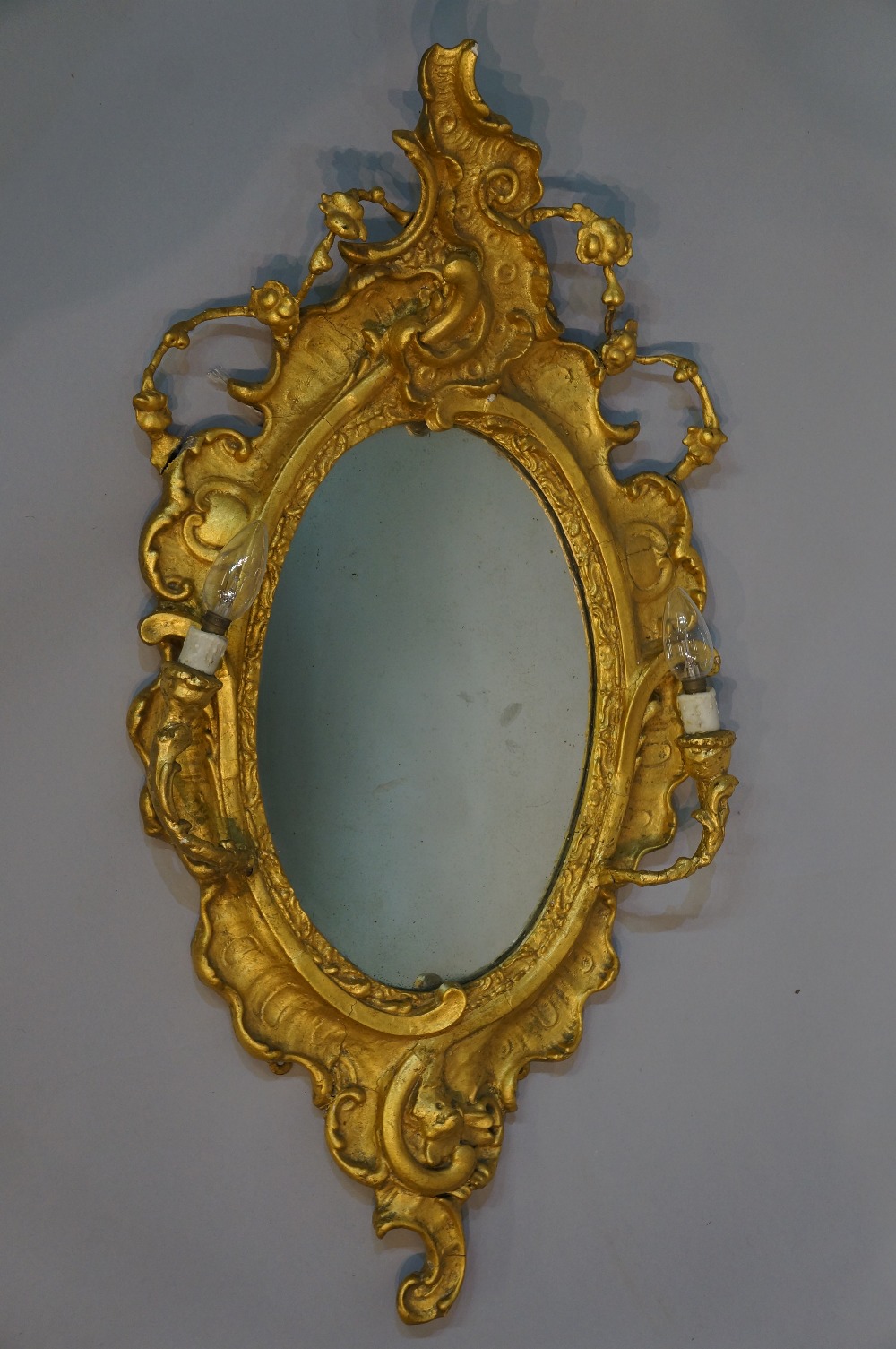 A George III Rococo framed girandôle wit