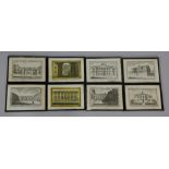 A set of eight 18th Century engravings of St Thomas's Hospital, Middlesex Hospital,