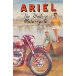 Advertising - Ariel: "The Modern Motor Cycle", poster printed by All Day Ltd, Birmingham,