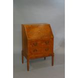 An Edwardian satinwood bureau,