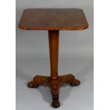 A Regency rosewood veneered occasional table outlined throughout with cut brass stringing the