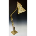 An angle poise lamp by Herbert Terry & Sons Limited, Redditch, original painted finish,