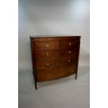 A George III hepplewhite style mahogany chest of drawers,