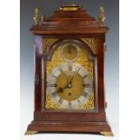 A good English mahogany veneered musical bracket clock by Chater & Son, London,