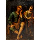 Italian School, 17th Century - St Peter in chains, oil on copper panel, 27cm x 19.