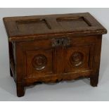 A miniature oak coffer,