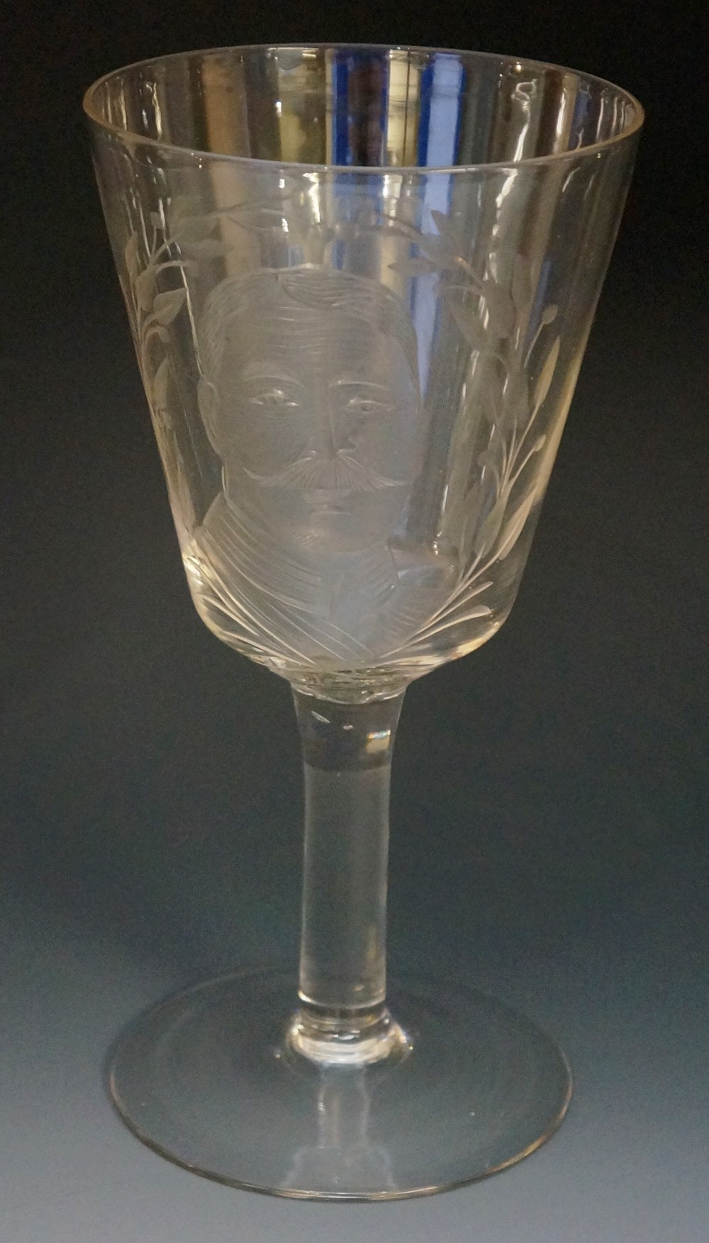 A glass goblet commemorating the appointment of General Haig as the head of the British