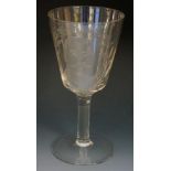 A glass goblet commemorating the appointment of General Haig as the head of the British
