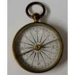 A Victorian brass pocket compass by 'Negretti & Zambra, London', 6.