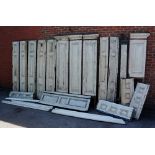 A quantity of Victorian white painted panelling, window returns etc.