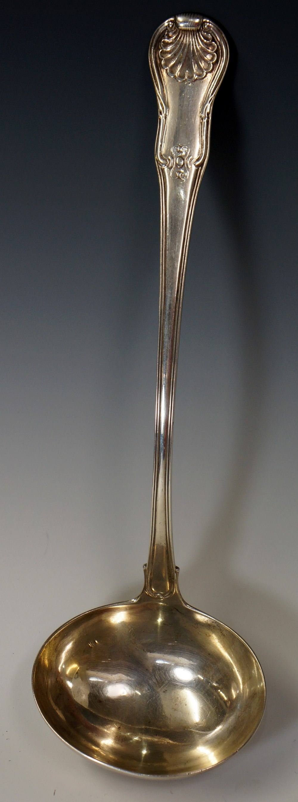 A George III King's pattern ladle by Thomas Barker,