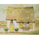 Gerald Howarth - two cottage exteriors, watercolour, signed in pencil lower right, 16cm x 20cm,