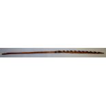 An Australian tribal spear, with barbed upper section,