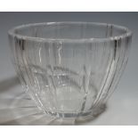 Keith Murray - a 'Royal Brierley' panel cut glass bowl, for Stevens & Williams, signed to base,