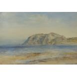 English School, late 19th Century - Scottish coastal scene, watercolour, 31cm x 46cm,