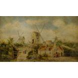 English Primitive School, Circa 1870 - Windmills On The Forest, Nottingham,