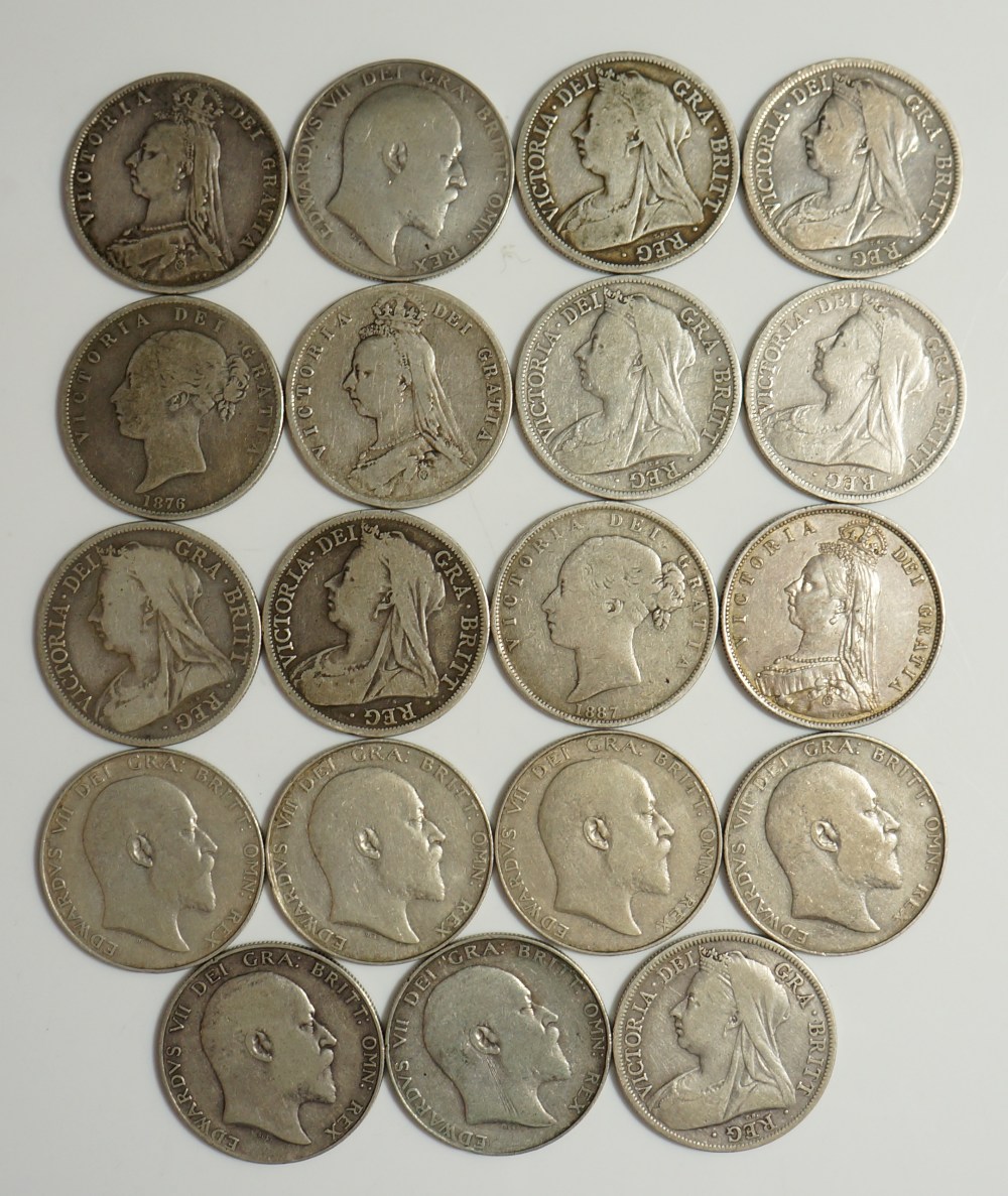 Coins, Great Britain, Silver Halfcrowns, Victoria, Young Head 1876, 87, Jubilee Head 1887, 90,