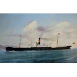 English School, early 20th Century - The Steamship S.S.