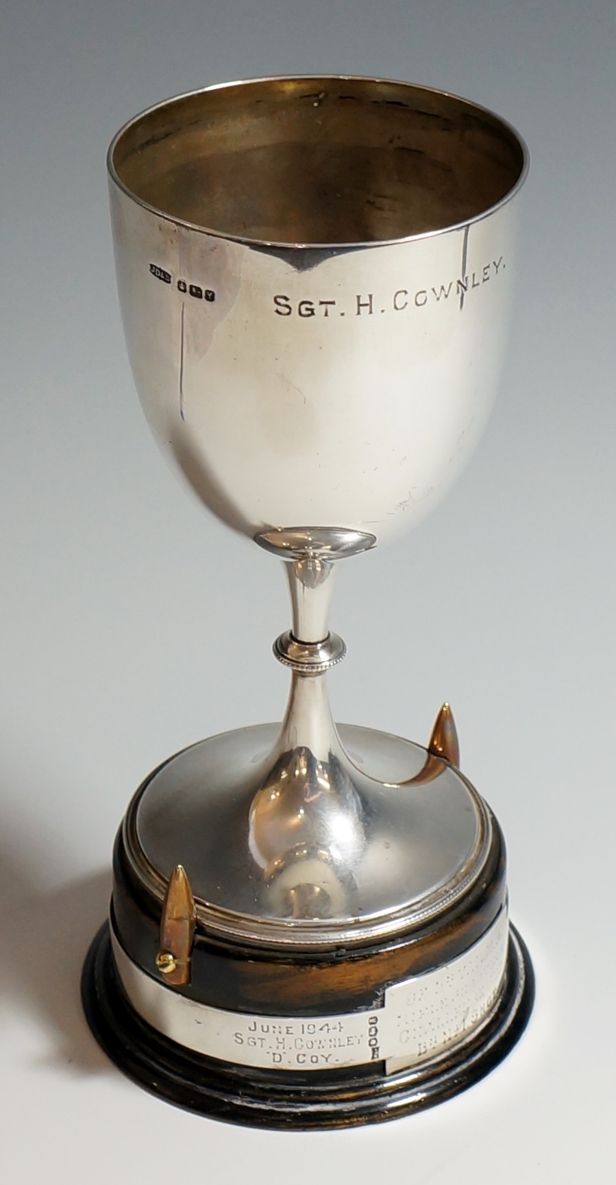 A late Victorian goblet mounted as a Challenge cup, - Image 2 of 2