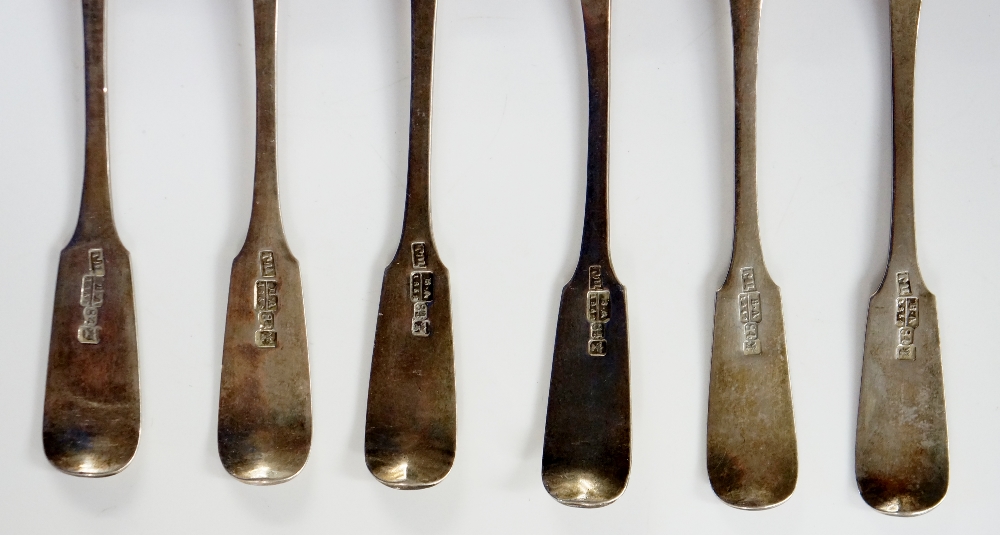 A set of six 19th Century Russian Fiddle pattern teaspoons, - Image 4 of 4