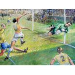Harry Fred Darkin - In Safe Hands, One Minute To Go, pastel, singed lower left and dated,