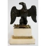 A 19th Century French Empire bronze Napoleonic eagle desk stand,