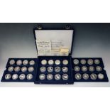 Coins, Royal Mint, World Silver Proof Crowns in 0.999 and 0.