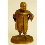 A 19th Century gilt bronze "Go to Bed", modelled as a Chinese gentleman,