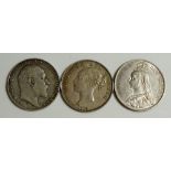 Coins, Great Britain, Silver Halfcrowns, Victoria,