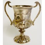 A George V campana-shaped two-handled cup,