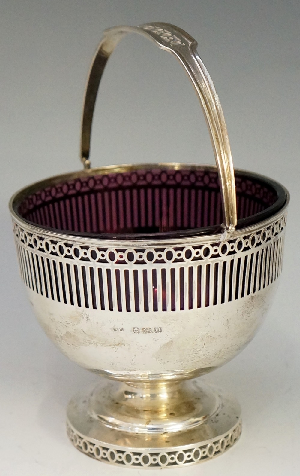 A George V circular basket,