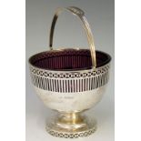 A George V circular basket,