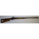 A 19th Century Spanish sporting rifle, percussion cap,