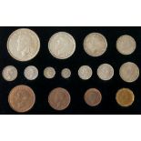 Coins, George VI, Royal Mint, 1937 Specimen or Proof Set, 5/- to Maundy 1d (15), in box of issue,