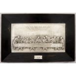 A Continental 800 standard relief panel of The Last Supper, 13cm x 25cm,