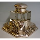 Hunting - a desk inkwell,