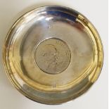 A Churchill ashtray of circular form set Churchill crown, 10cm diameter by SPQR, London 1975,